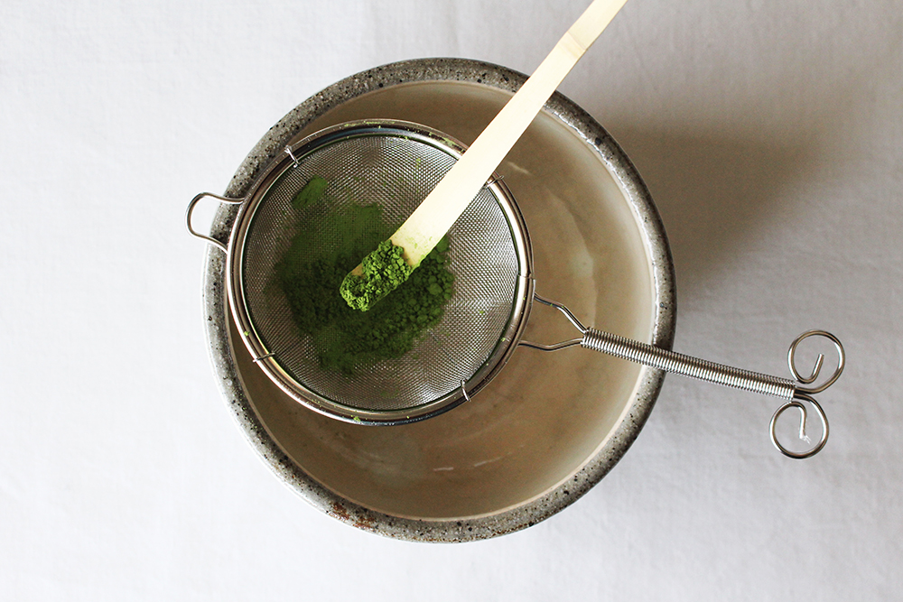 Matcha tea strainer