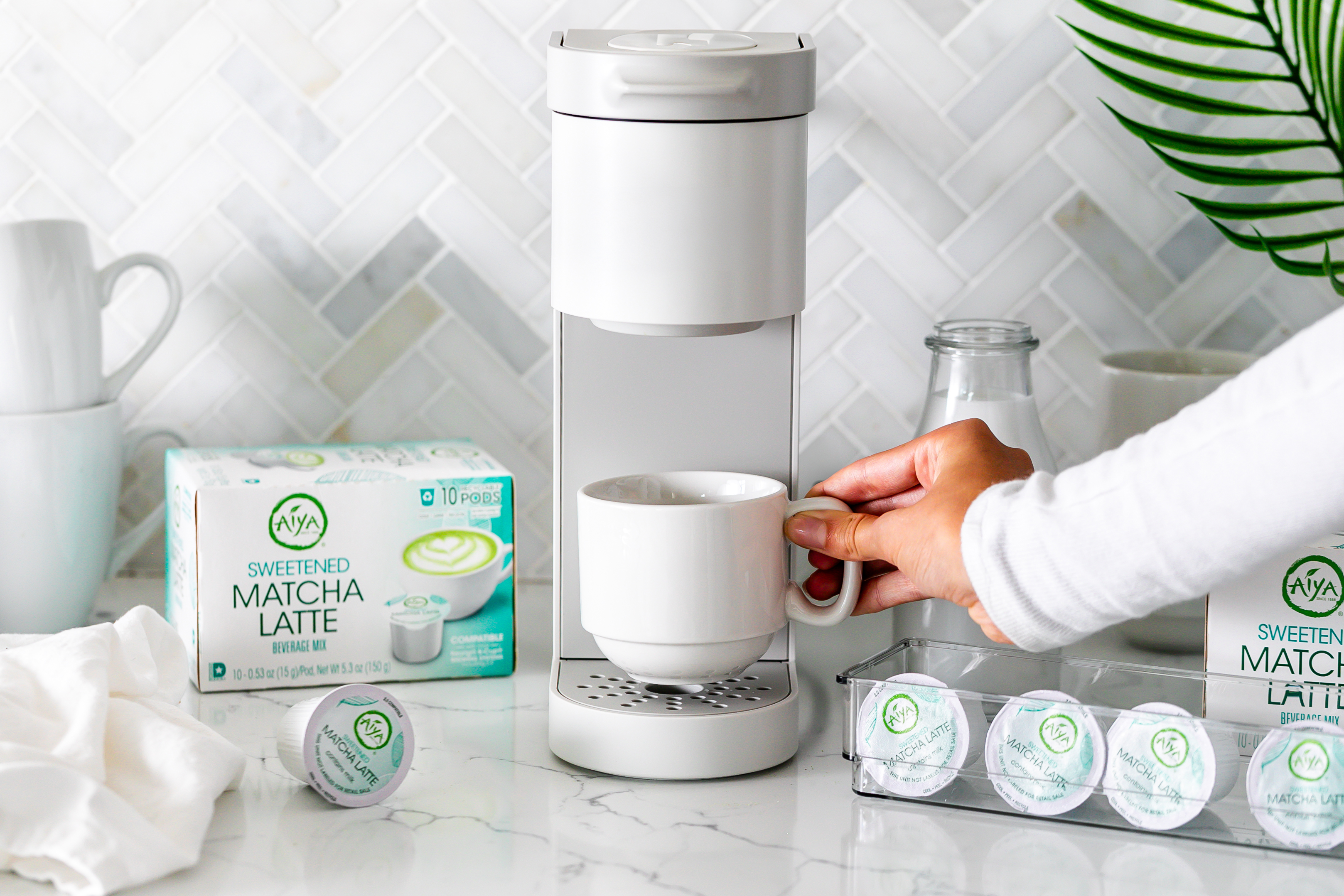 Sweetened-Matcha-Latte-Pods-Coffee-Maker